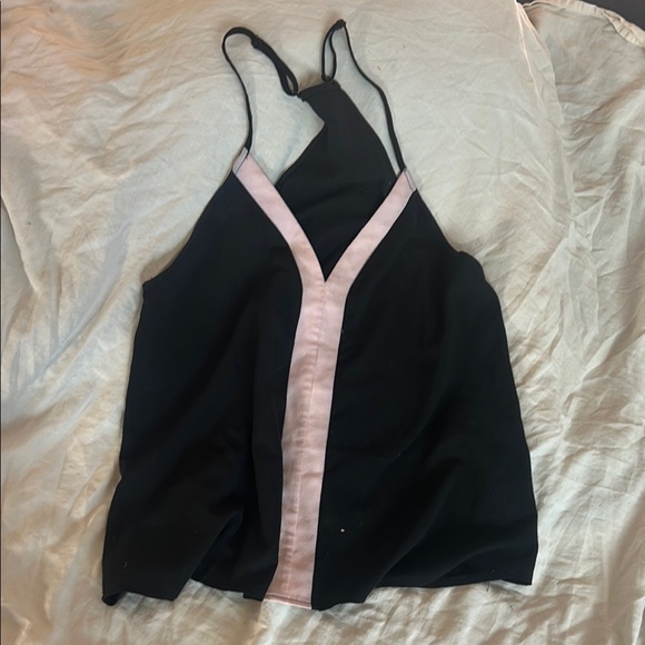 Tops - Black and Pink Women's Top